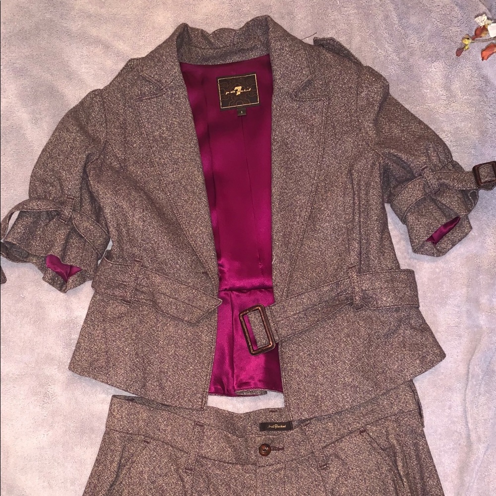 Two piece jacket and shorts 7 for all man kind